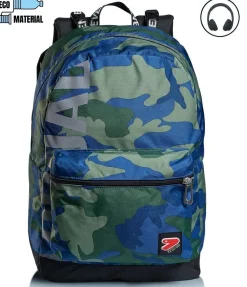 Zaini Reversibili|Seven Zaino ® Reversibile Con Cuffie - The Double Camo Royal